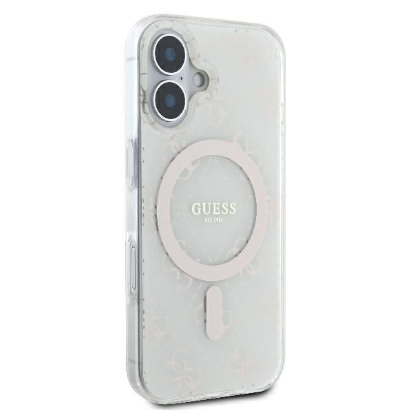 MagSafe-kotelo Apple iPhone 16 Plus -puhelimelle, Guess, IML 4G Background, Valkoinen