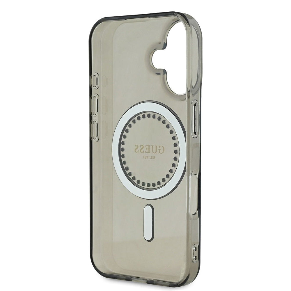 MagSafe-kotelo Apple iPhone 16 Plus -puhelimelle, Guess, IML Rhinestone, Musta