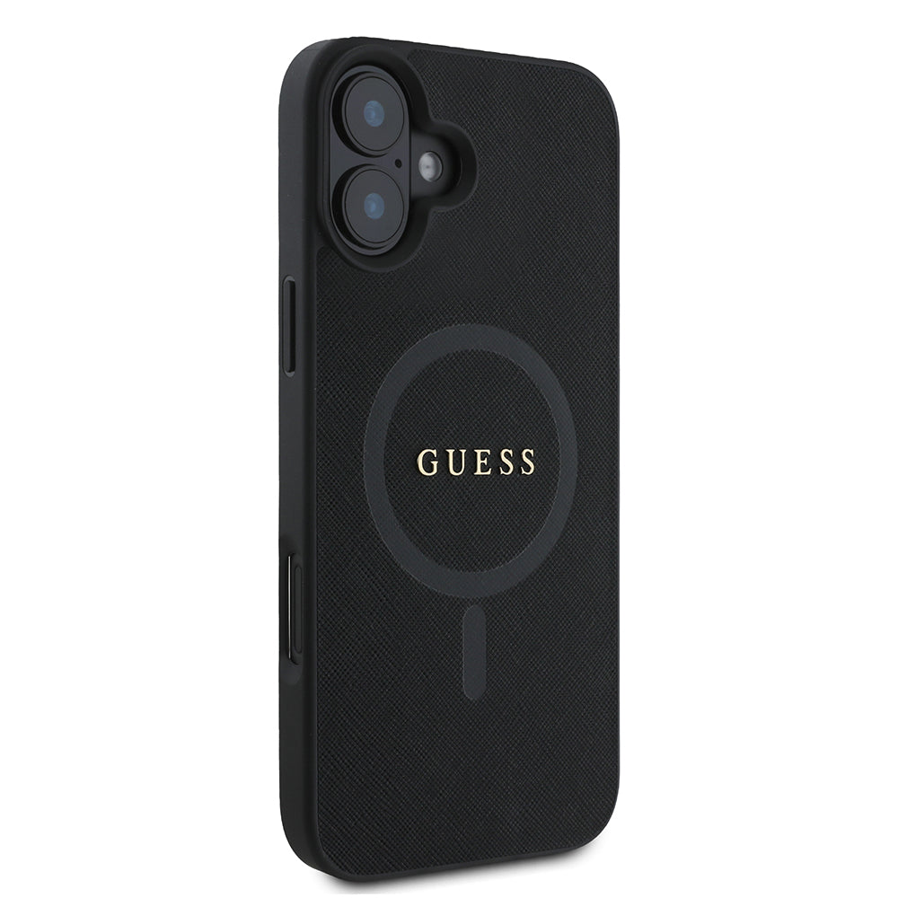 MagSafe-kotelo Apple iPhone 16 Plus -puhelimelle, Guess, Saffiano Classic Logo, Musta