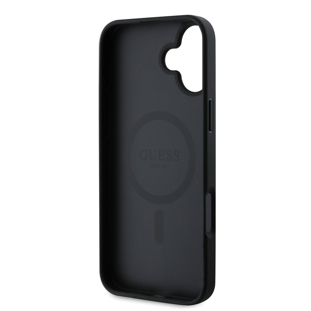 MagSafe-kotelo Apple iPhone 16 Plus -puhelimelle, Guess, Saffiano Classic Logo, Musta