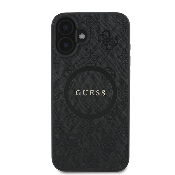 MagSafe-kotelo Apple iPhone 16 Plus -puhelimelle, Guess, Saffiano Peony Classic Logo, Pinkki