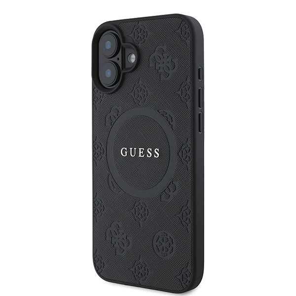 MagSafe-kotelo Apple iPhone 16 Plus -puhelimelle, Guess, Saffiano Peony Classic Logo, Pinkki