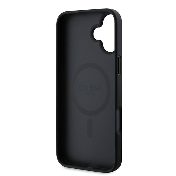 MagSafe-kotelo Apple iPhone 16 Plus -puhelimelle, Guess, Saffiano Peony Classic Logo, Pinkki