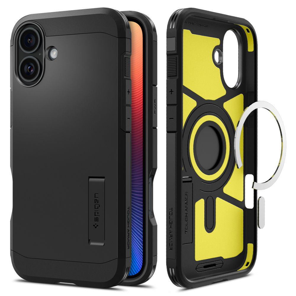 MagSafe-kotelo Apple iPhone 16 Plus -puhelimelle, Spigen, Tough Armor, Musta