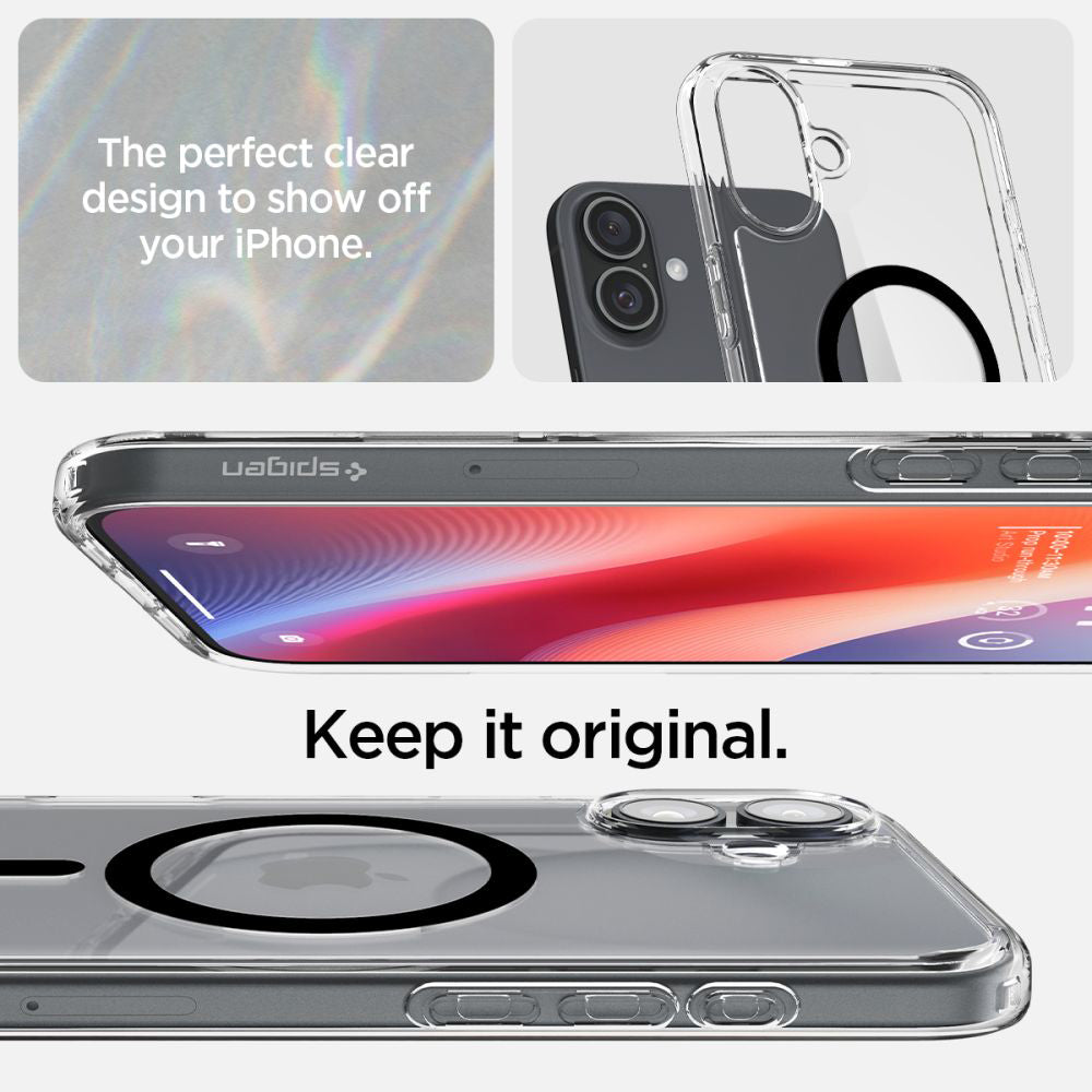 MagSafe-kotelo Apple iPhone 16 Plus -puhelimelle, Spigen, Ultra Hybrid, Musta