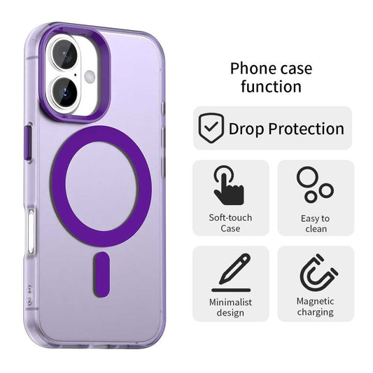 MagSafe-kuori Apple iPhone 16 Plus -puhelimelle, Techsuit, CandyCase, Violetti