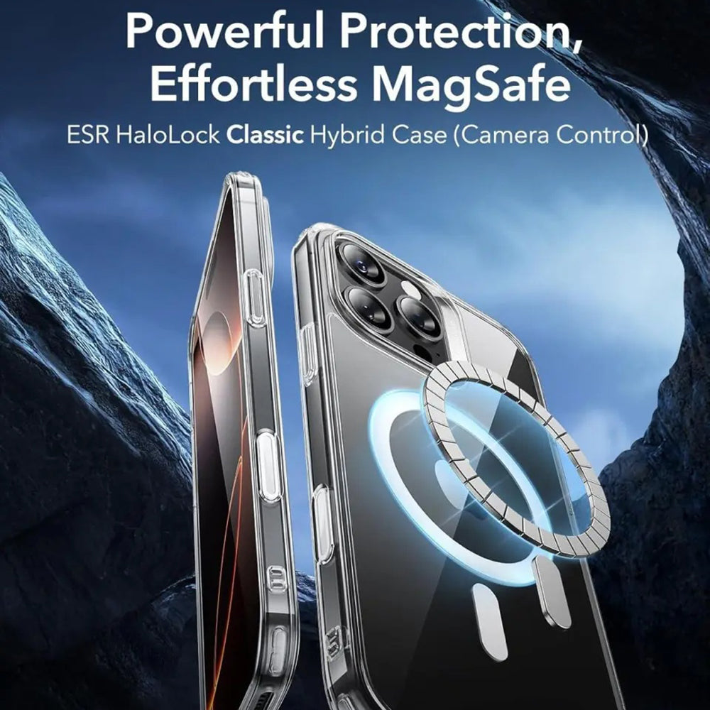MagSafe-kotelo Apple iPhone 16 Prolle, ESR, Classic Hybrid Slide, Läpinäkyvä Musta