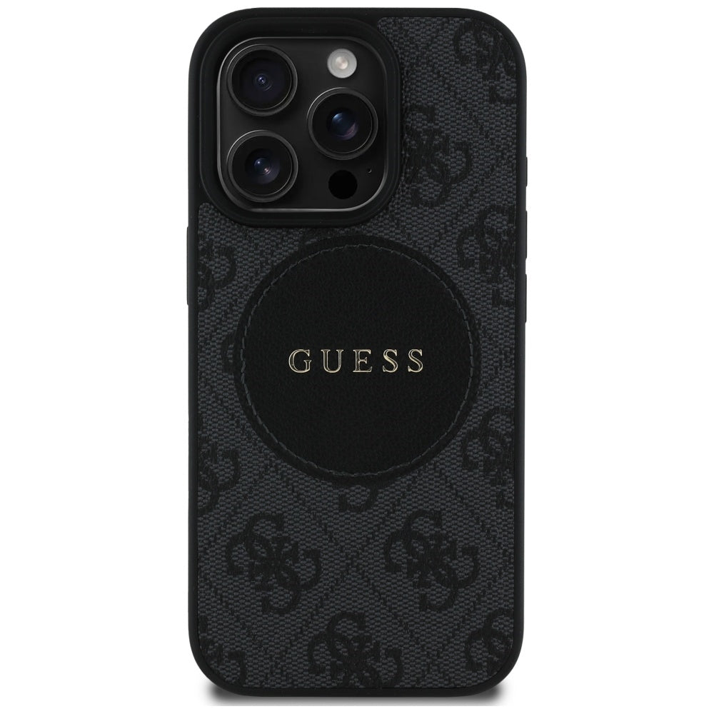 MagSafe-kotelo Apple iPhone 16 Prolle, Guess, 4G Circle Classic Logo, Musta