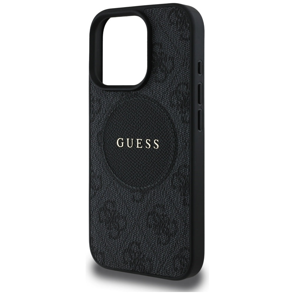 MagSafe-kotelo Apple iPhone 16 Prolle, Guess, 4G Circle Classic Logo, Musta