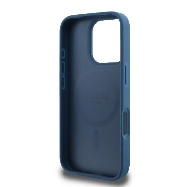 MagSafe-kotelo Apple iPhone 16 Prolle, Guess, 4G Printed Stripes, Sininen