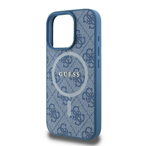 MagSafe-kotelo Apple iPhone 16 Prolle, Guess, 4G Ring Classic Logo, Sininen