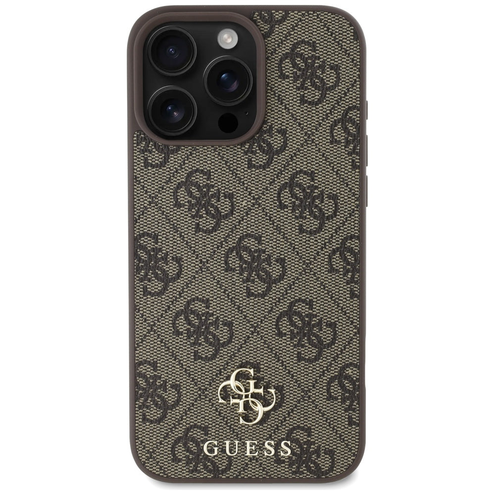 MagSafe-kotelo Apple iPhone 16 Prolle, Guess, 4G Small and Classic Logo, Ruskea