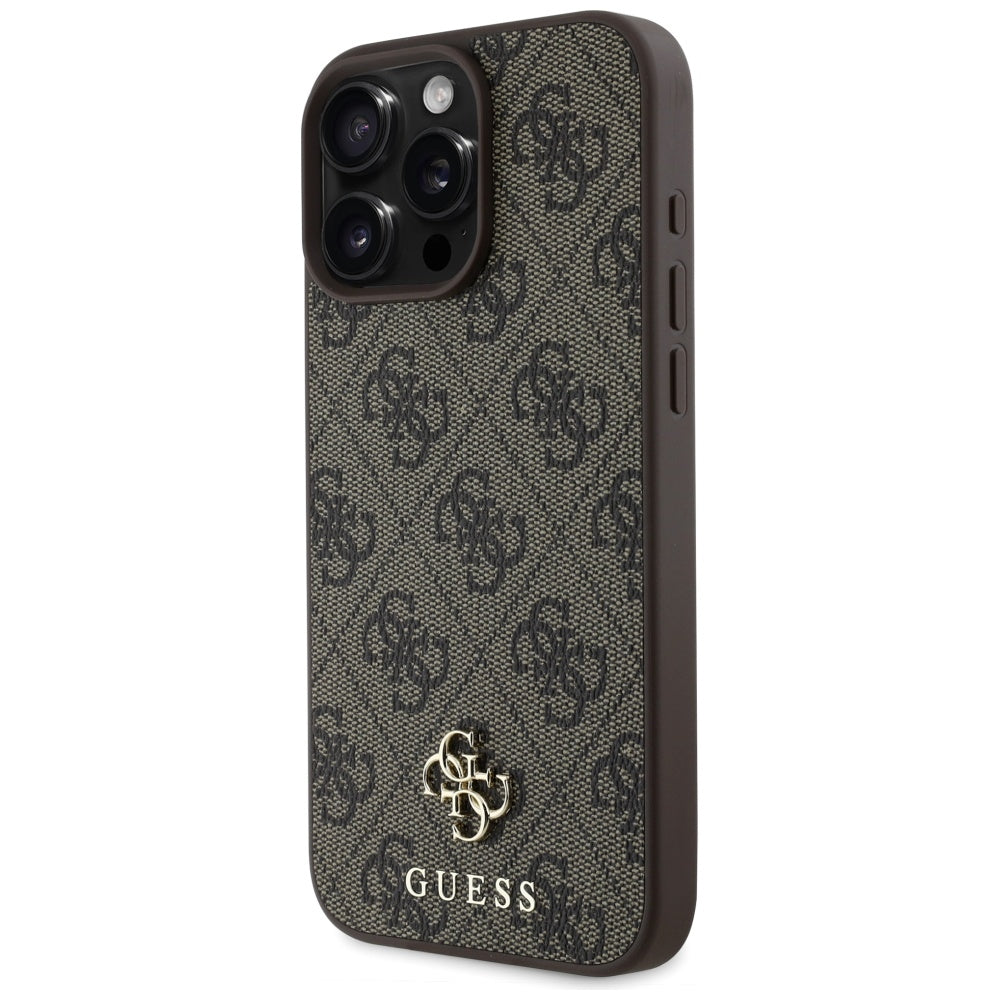 MagSafe-kotelo Apple iPhone 16 Prolle, Guess, 4G Small and Classic Logo, Ruskea