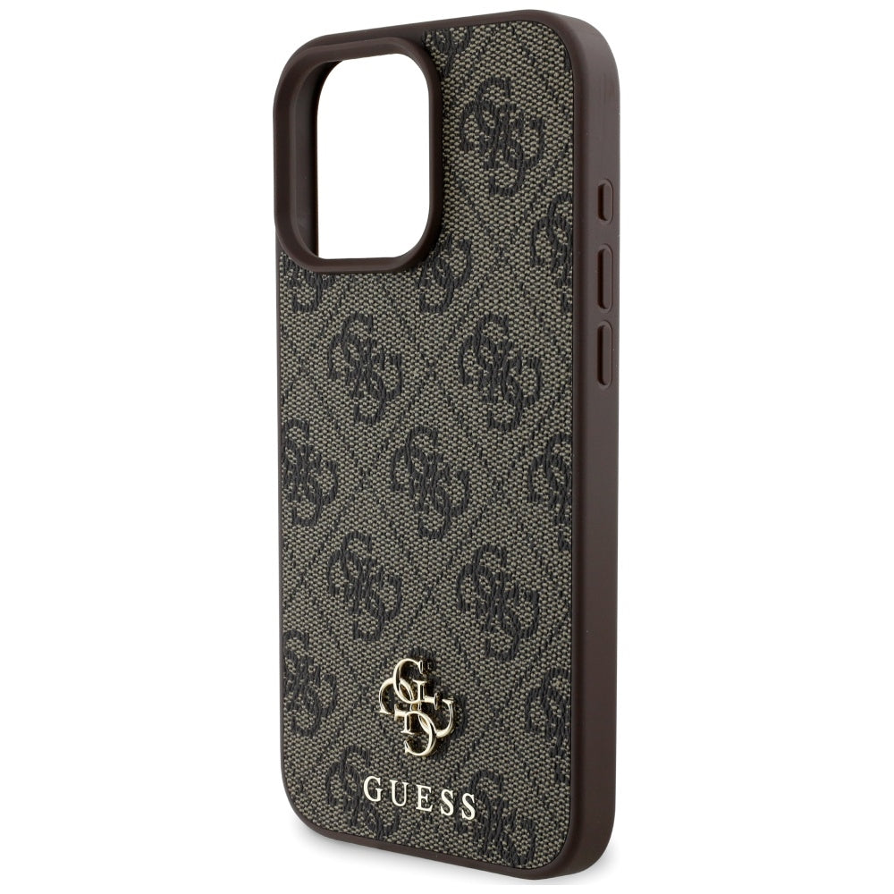 MagSafe-kotelo Apple iPhone 16 Prolle, Guess, 4G Small and Classic Logo, Ruskea