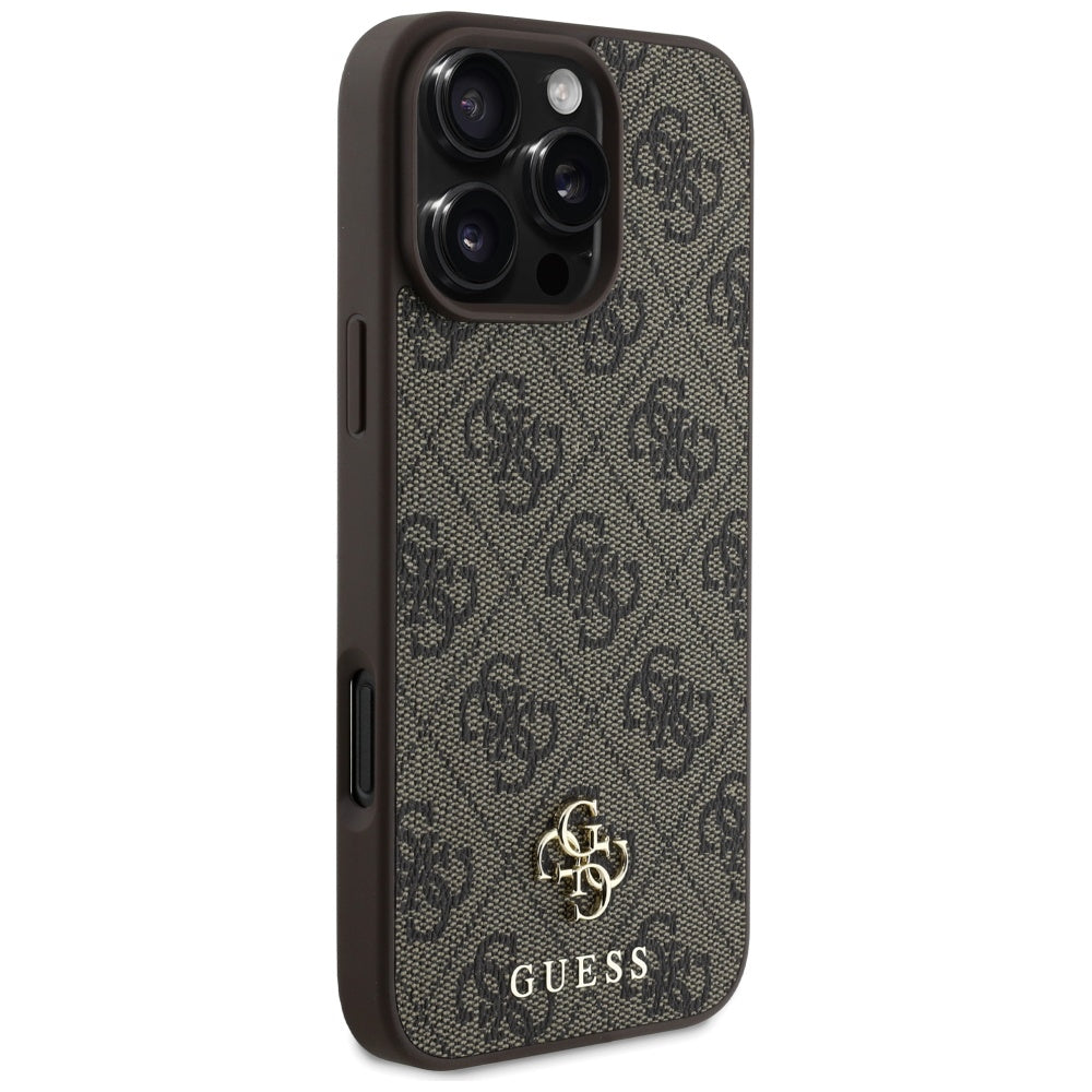 MagSafe-kotelo Apple iPhone 16 Prolle, Guess, 4G Small and Classic Logo, Ruskea