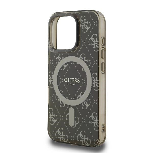 MagSafe-kotelo Apple iPhone 16 Prolle, Guess, IML 4G Background, Ruskea