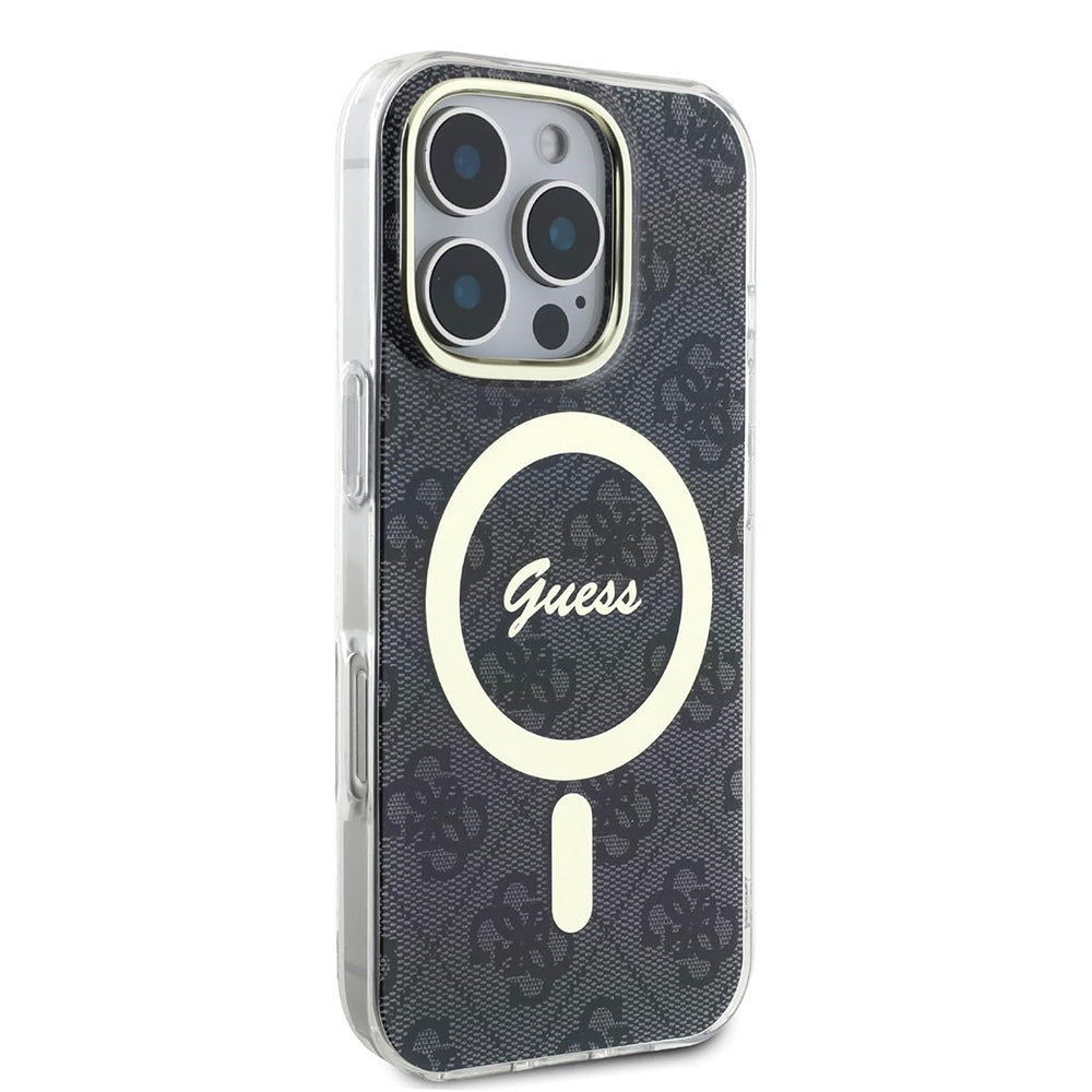 MagSafe-kotelo Apple iPhone 16 Prolle, Guess, IML 4G, Musta