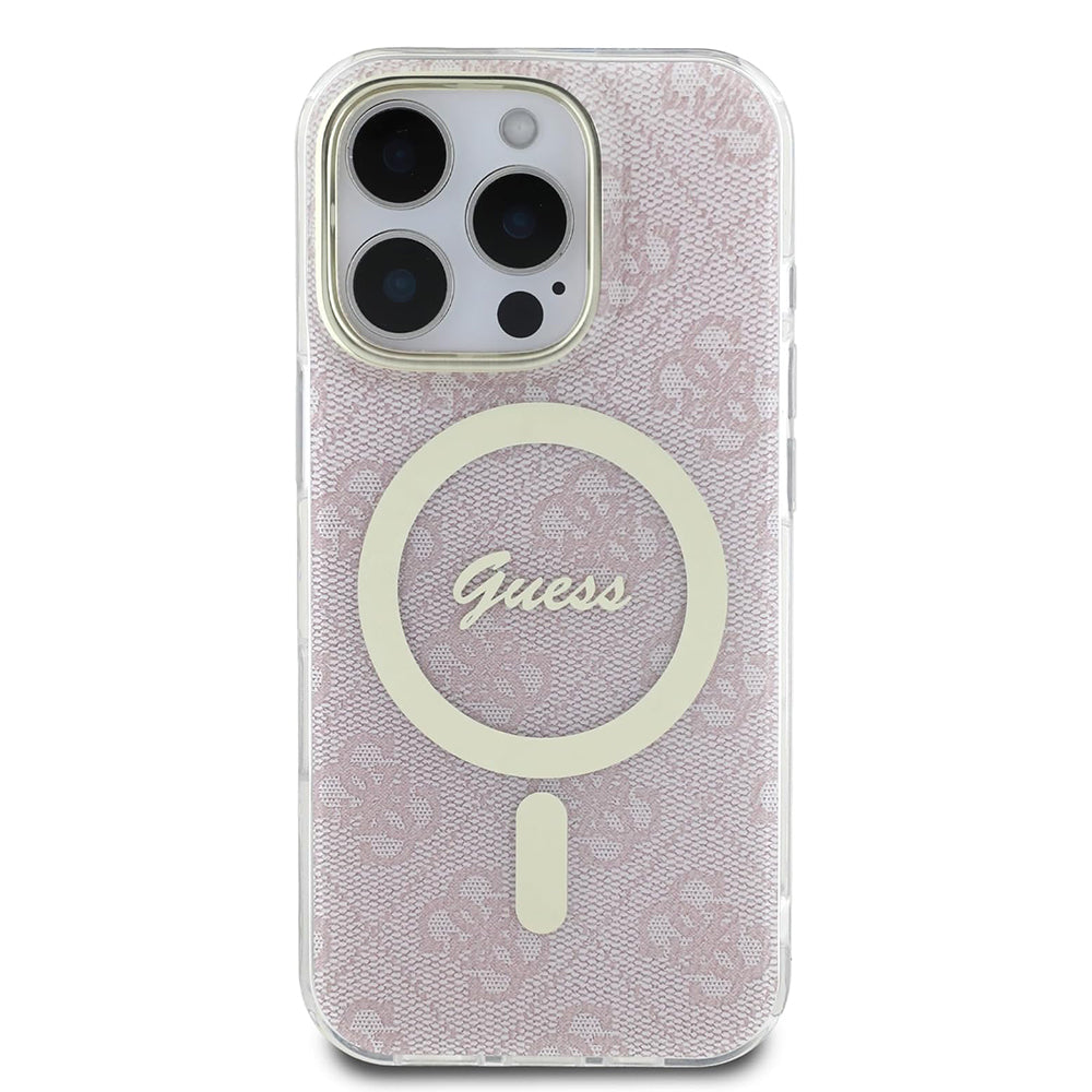 MagSafe-kotelo Apple iPhone 16 Prolle, Guess, IML 4G, Pinkki