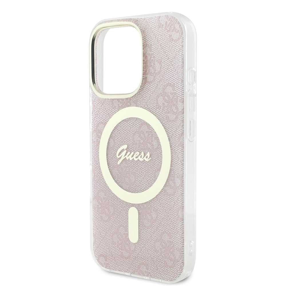 MagSafe-kotelo Apple iPhone 16 Prolle, Guess, IML 4G, Pinkki