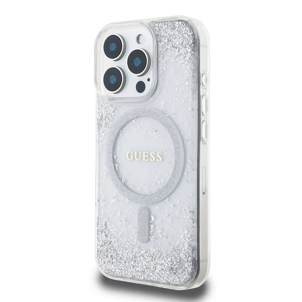 MagSafe-kotelo Apple iPhone 16 Prolle, Guess, IML Glitter Gradient, Hopea