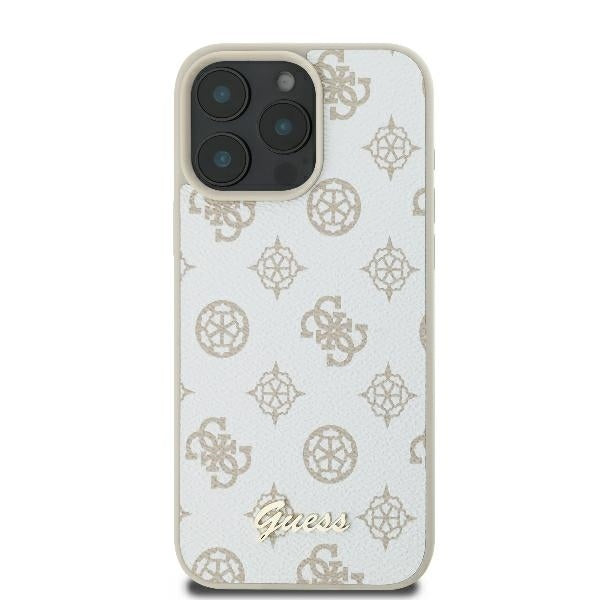 MagSafe-kotelo Apple iPhone 16 Prolle, Guess, Peony Script, Valkoinen