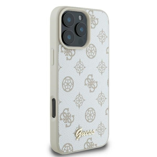 MagSafe-kotelo Apple iPhone 16 Prolle, Guess, Peony Script, Valkoinen