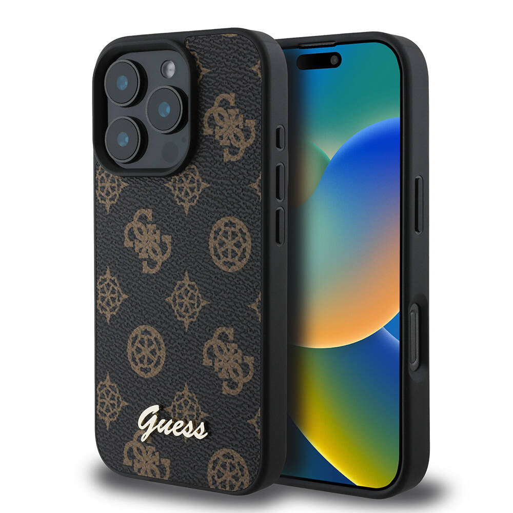 MagSafe-kotelo Apple iPhone 16 Prolle, Guess, Peony Script, Musta