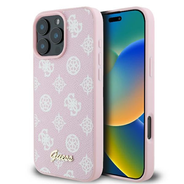 MagSafe-kotelo Apple iPhone 16 Prolle, Guess, Peony Script, Pinkki
