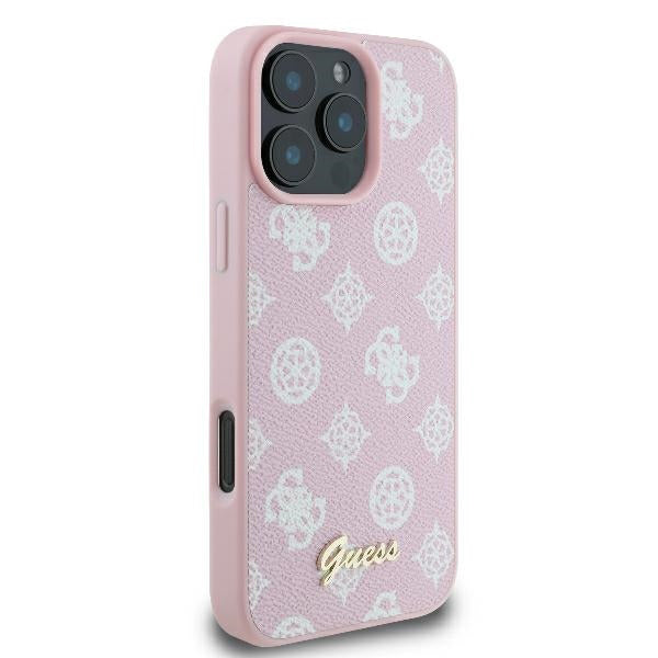 MagSafe-kotelo Apple iPhone 16 Prolle, Guess, Peony Script, Pinkki