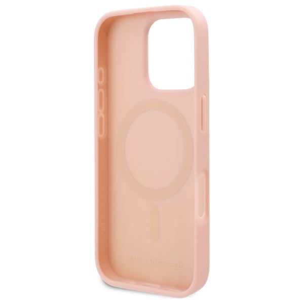 MagSafe-kotelo Apple iPhone 16 Prolle, Karl Lagerfeld, Hot Stamp, Pinkki