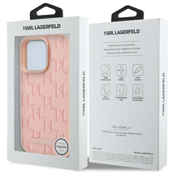 MagSafe-kotelo Apple iPhone 16 Prolle, Karl Lagerfeld, Hot Stamp, Pinkki