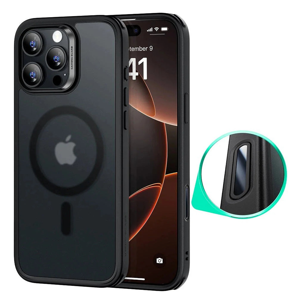 MagSafe-kotelo Apple iPhone 16 Pro Maxille, ESR, Classic Hybrid Slide, Satinoitu Musta