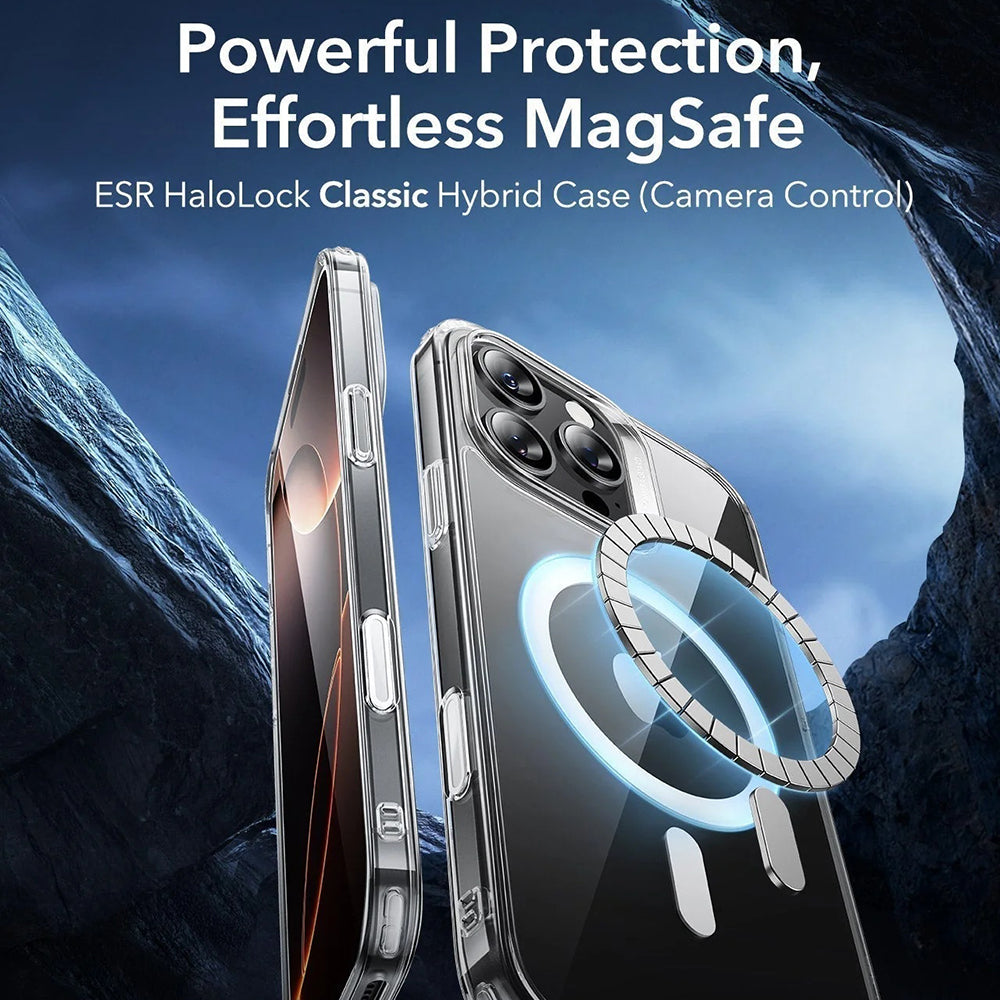 MagSafe-kotelo Apple iPhone 16 Pro Maxille, ESR, Classic Hybrid Slide, Satinoitu Musta