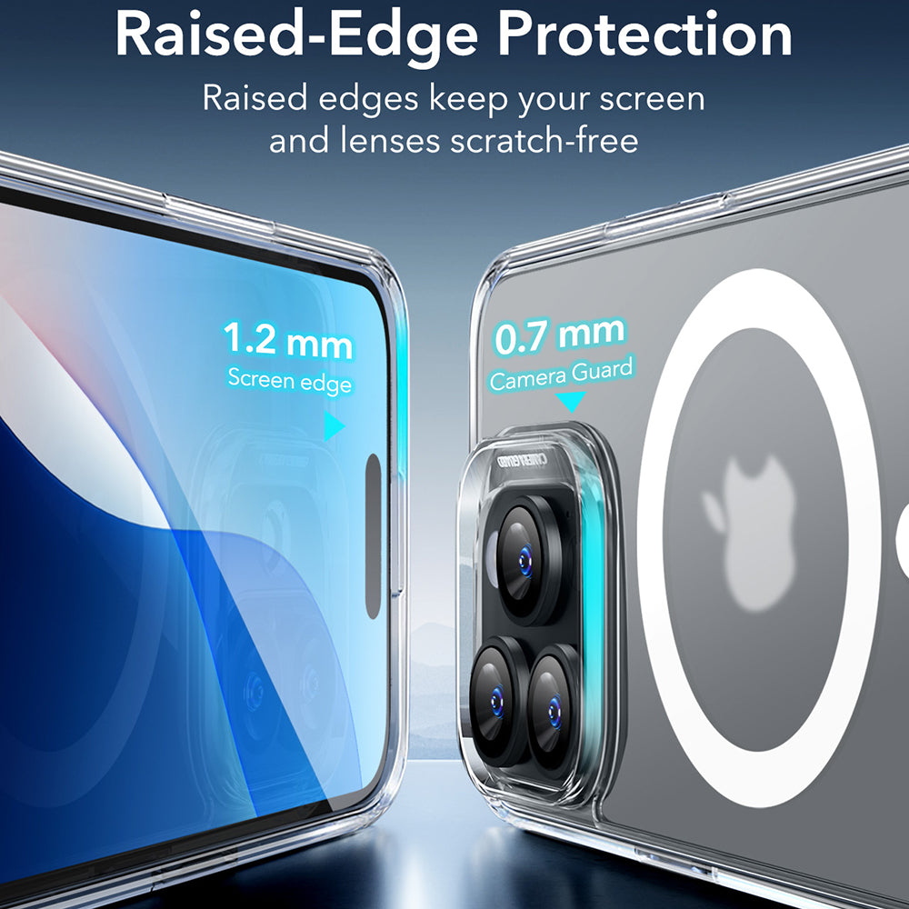 MagSafe-kotelo Apple iPhone 16 Pro Max:lle, ESR, Classic Hybrid, Satinoitu Läpinäkyvä