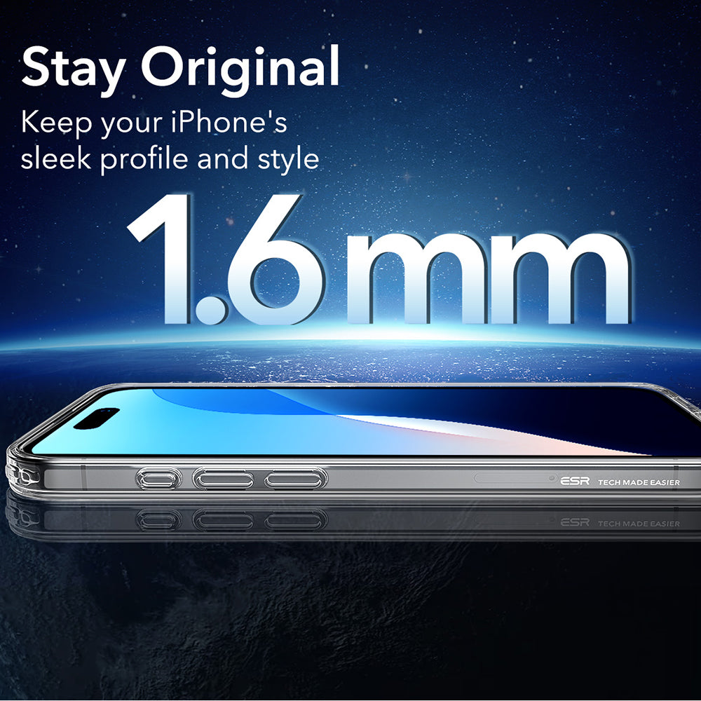 MagSafe-kotelo Apple iPhone 16 Pro Max:lle, ESR, Classic Hybrid, Satinoitu Läpinäkyvä