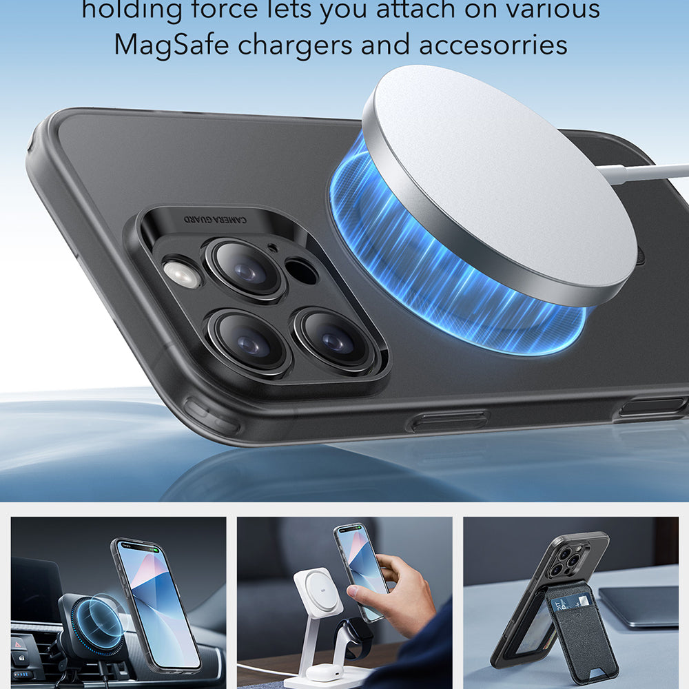 MagSafe-kotelo Apple iPhone 16 Pro Maxille, ESR, Zero, Satinoitu Musta