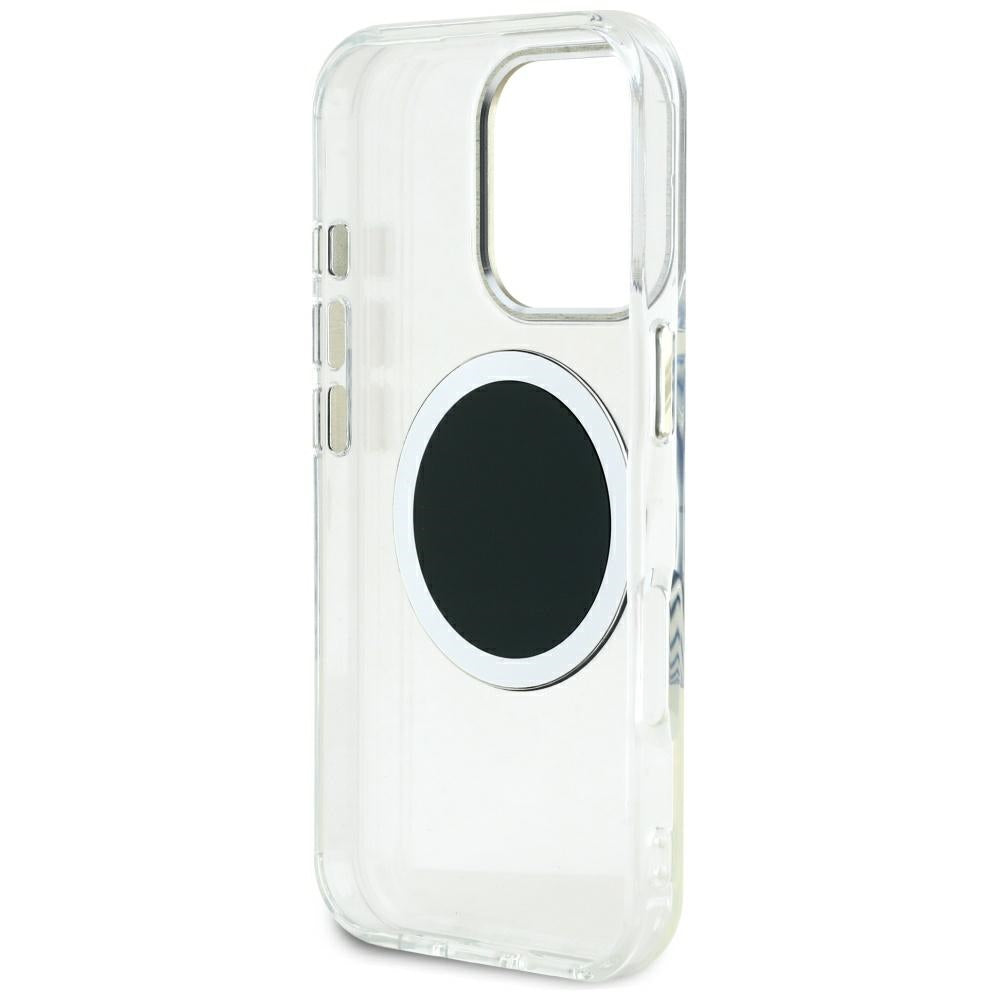 MagSafe-kotelo Apple iPhone 16 Pro Maxille, Guess, IML Metal Colored Circle, Musta
