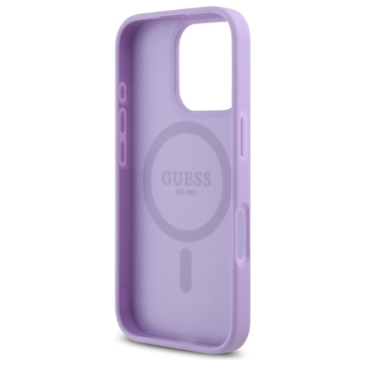 MagSafe-kotelo Apple iPhone 16 Pro Maxille, Guess, Saffiano, Violetti