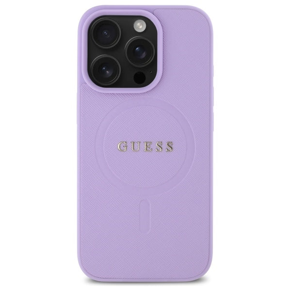 MagSafe-kotelo Apple iPhone 16 Pro Maxille, Guess, Saffiano, Violetti