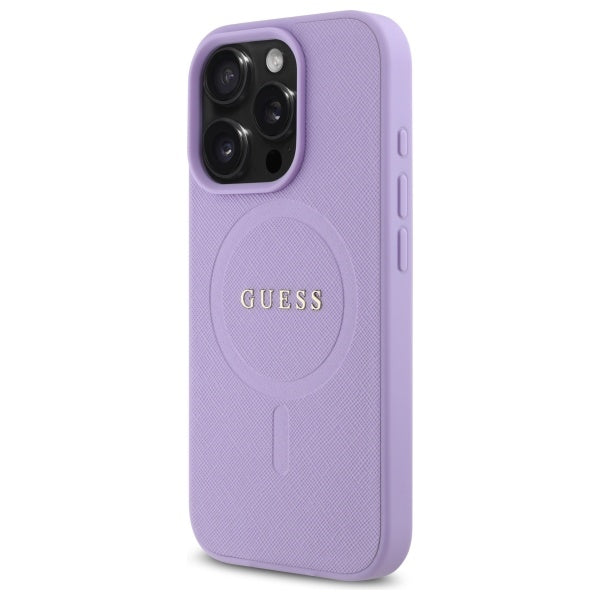 MagSafe-kotelo Apple iPhone 16 Pro Maxille, Guess, Saffiano, Violetti