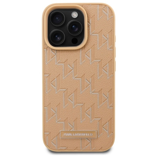 MagSafe Case for Apple iPhone 16 Pro Max, Karl Lagerfeld, Hot Stamp, Beige