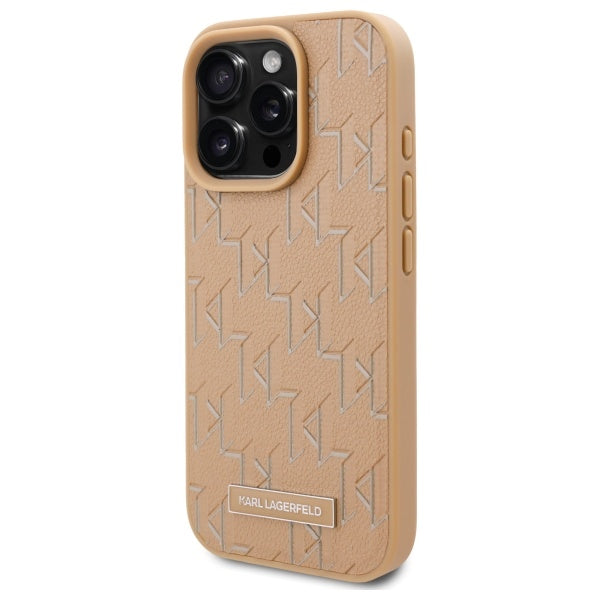 MagSafe Case for Apple iPhone 16 Pro Max, Karl Lagerfeld, Hot Stamp, Beige
