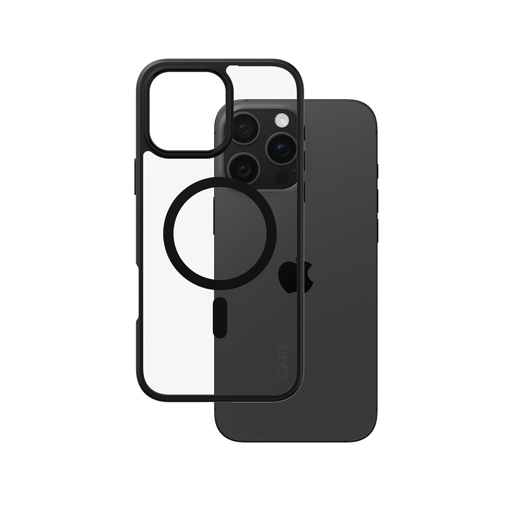MagSafe-kotelo Apple iPhone 16 Pro Maxille, PanzerGlass, Care Urban Combat, Läpinäkyvä Musta