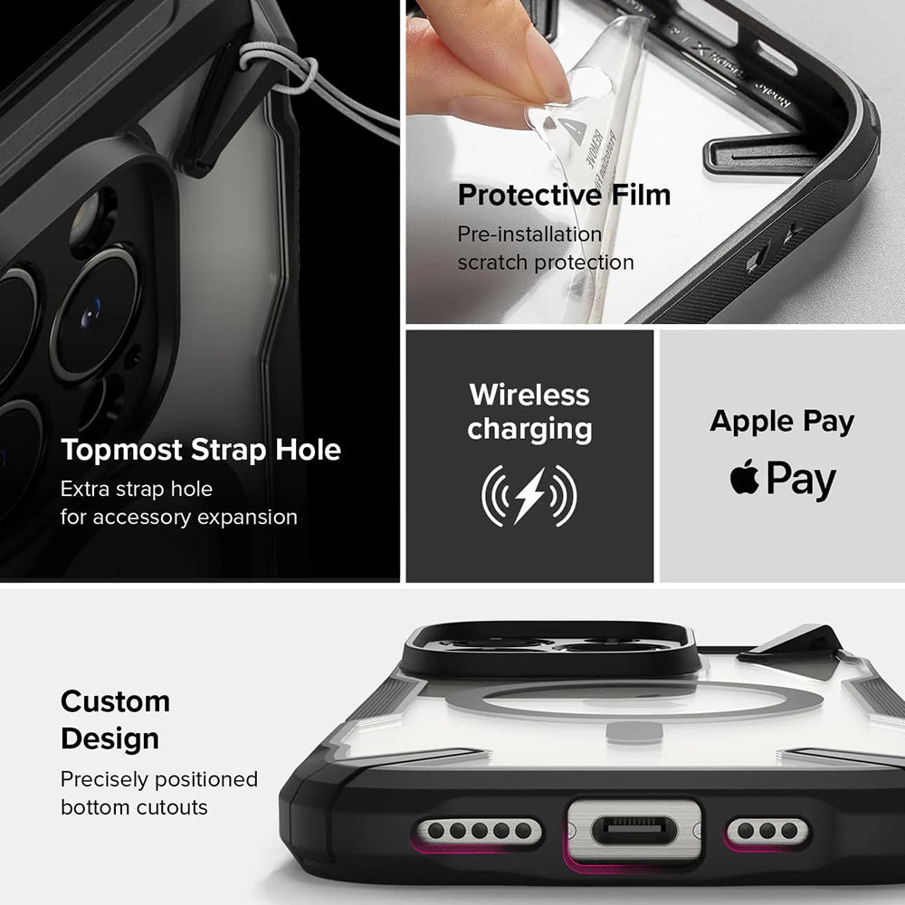 MagSafe-kotelo Apple iPhone 16 Pro Maxille, Ringke, Fusion X, Musta