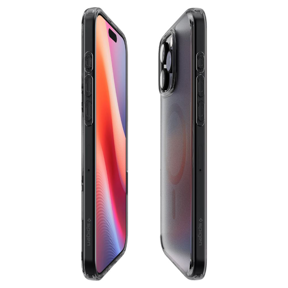 MagSafe-kotelo Apple iPhone 16 Pro Maxille, Spigen, Ultra Hybrid T, Satinoitu Musta ACS08507