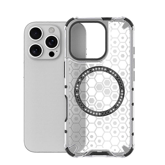 MagSafe-kuori Apple iPhone 16 Pro Maxille, Techsuit, HoneyComb Shield, Valkoinen