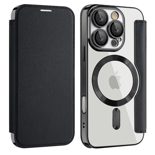 MagSafe-kuori Apple iPhone 16 Pro Maxille, Techsuit, SmartMag Book, Musta