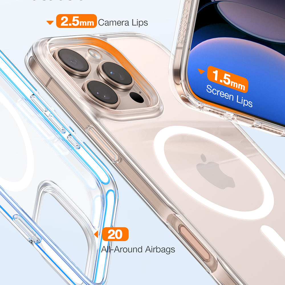 MagSafe-kuori Apple iPhone 16 Pro Maxille, Torras, Diamond, läpinäkyvä