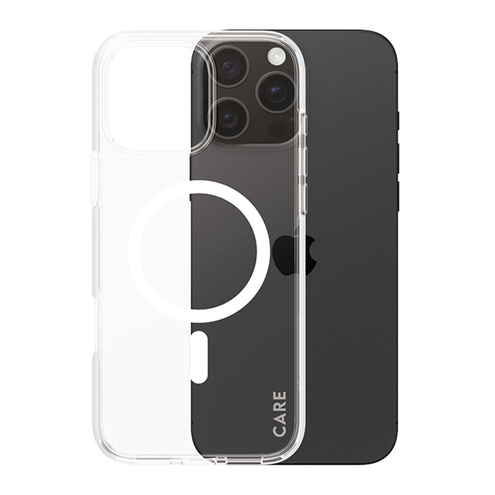 MagSafe-kotelo Apple iPhone 16 Prolle, PanzerGlass, Care Urban Combat, Valkoinen Läpinäkyvä