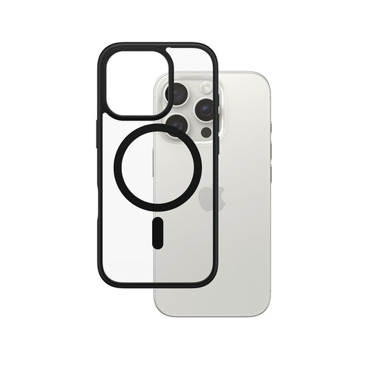 MagSafe-kotelo Apple iPhone 16 Prolle, PanzerGlass, Frame, Musta Läpinäkyvä